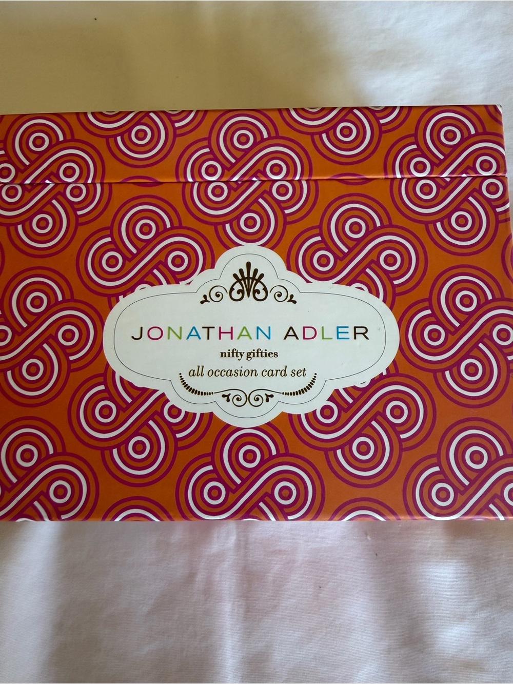 Jonathan Adler Orange and Pink Graphic All-Occasion Card Set